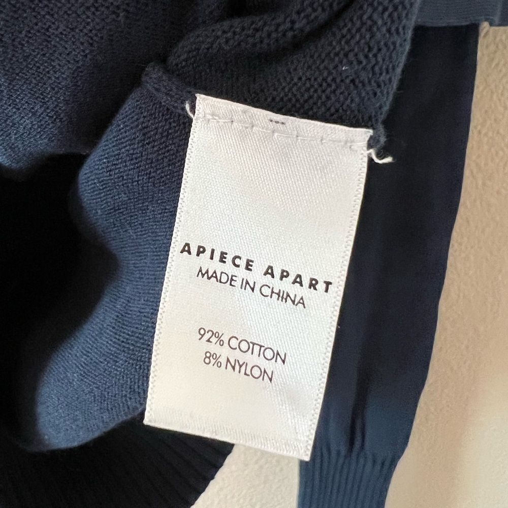 Apiece Apart Long Sleeved Navy Knit Ruffle - Picture 9 of 10